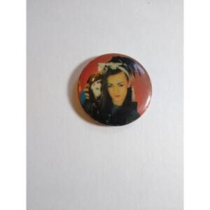 Boy George Original Culture Club Music Pinback Button Badge Round Vintage 1.25"
